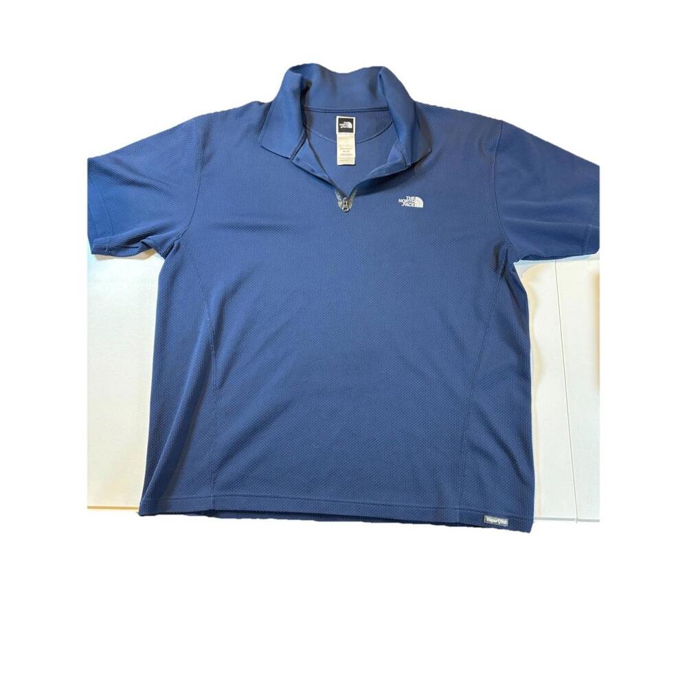 Northface Vaporwick quarter zip short sleeve XL Blue men’s